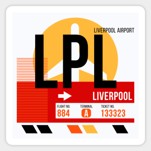 Liverpool (LPL) Airport // Sunset Baggage Tag Sticker